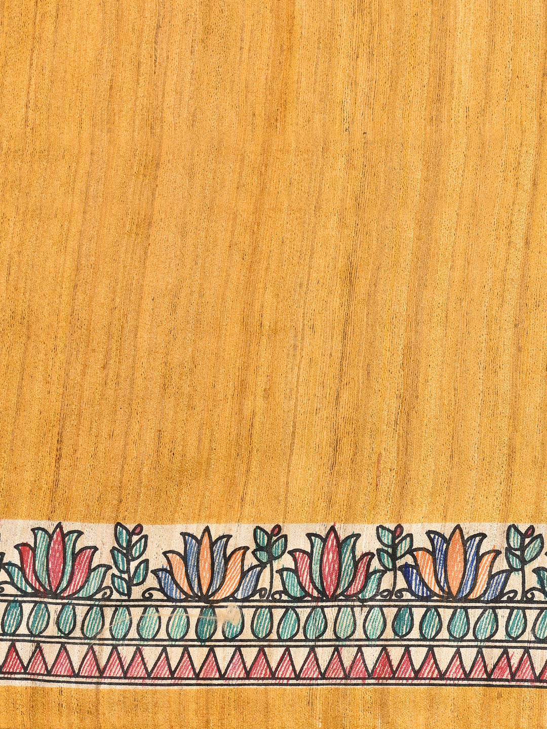 MAYURI : MADHUBANI HAND PAINTED PURE GHICHA TUSSAR SILK SAREE