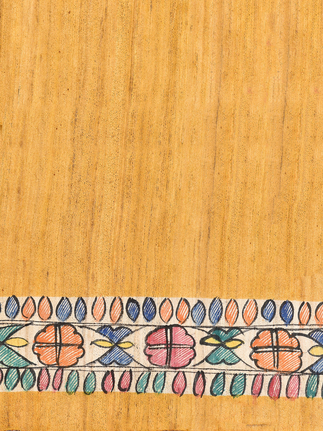 SUPRIYA : MADHUBANI HAND PAINTED PURE GHICHA TUSSAR SILK SAREE