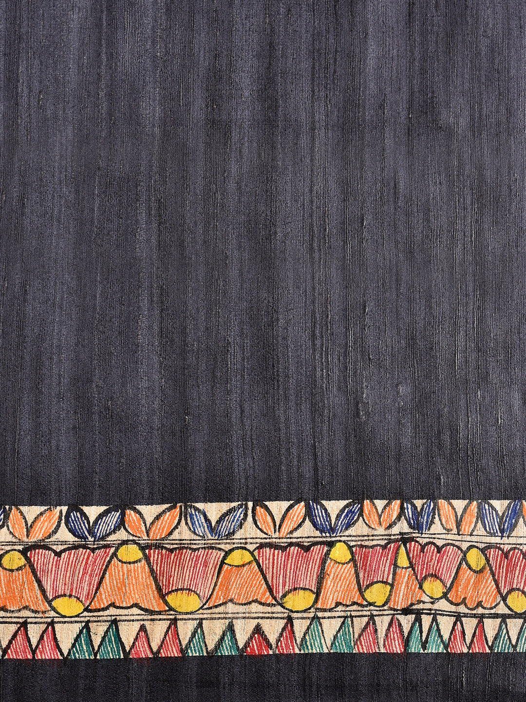 BHAGYA : MADHUBANI HAND PAINTED PURE GHICHA TUSSAR SILK SAREE