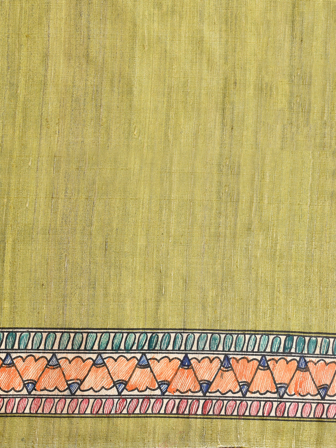 BHAMA : MADHUBANI HAND PAINTED PURE GHICHA TUSSAR SILK SAREE