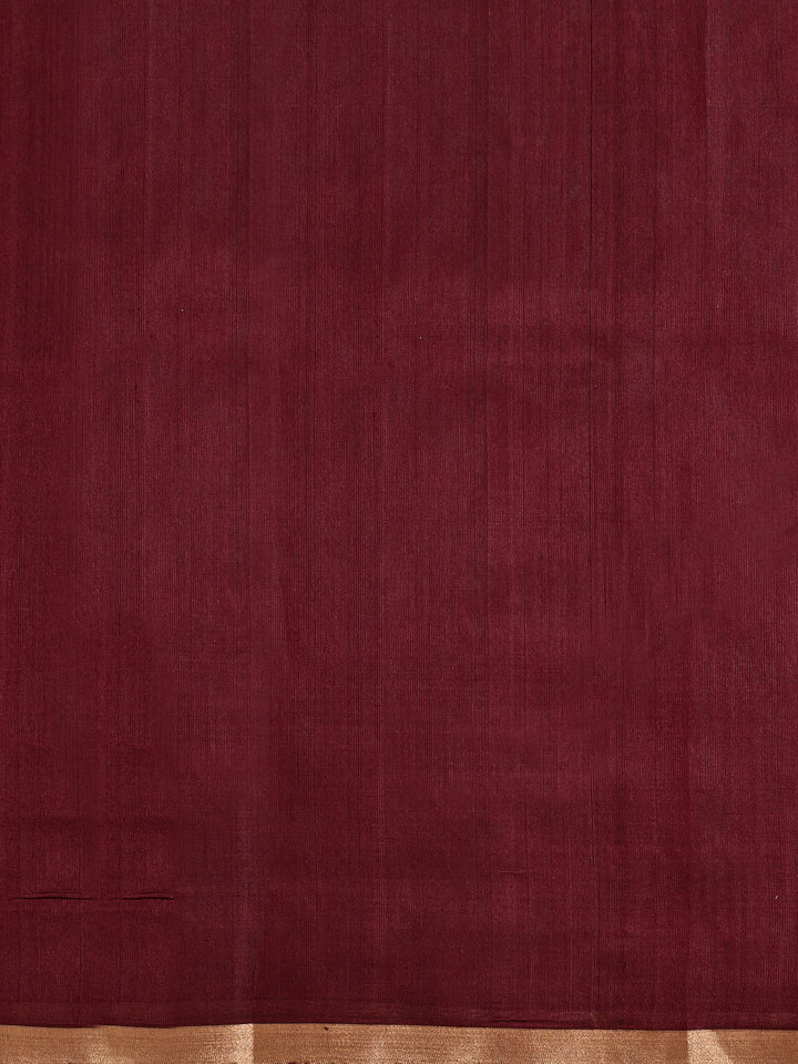 SARISKA : HANDWOVEN CHANDERI SILK SAREE WITH ZARI BOOTIS ALL OVER