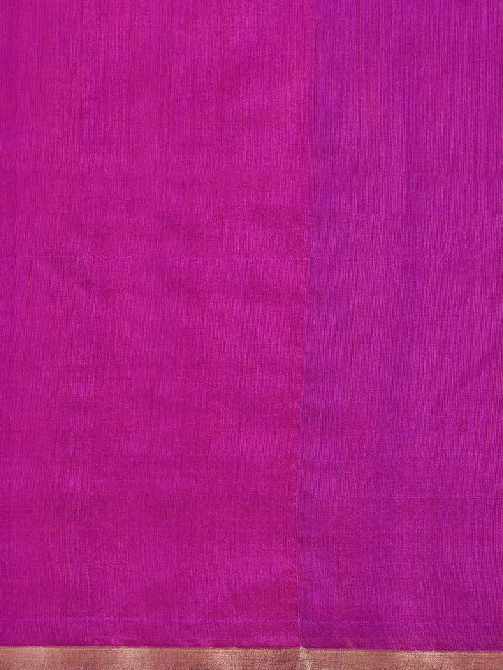 TULJA : HANDWOVEN CHANDERI SILK SAREE WITH ZARI BOOTIS ALL OVER