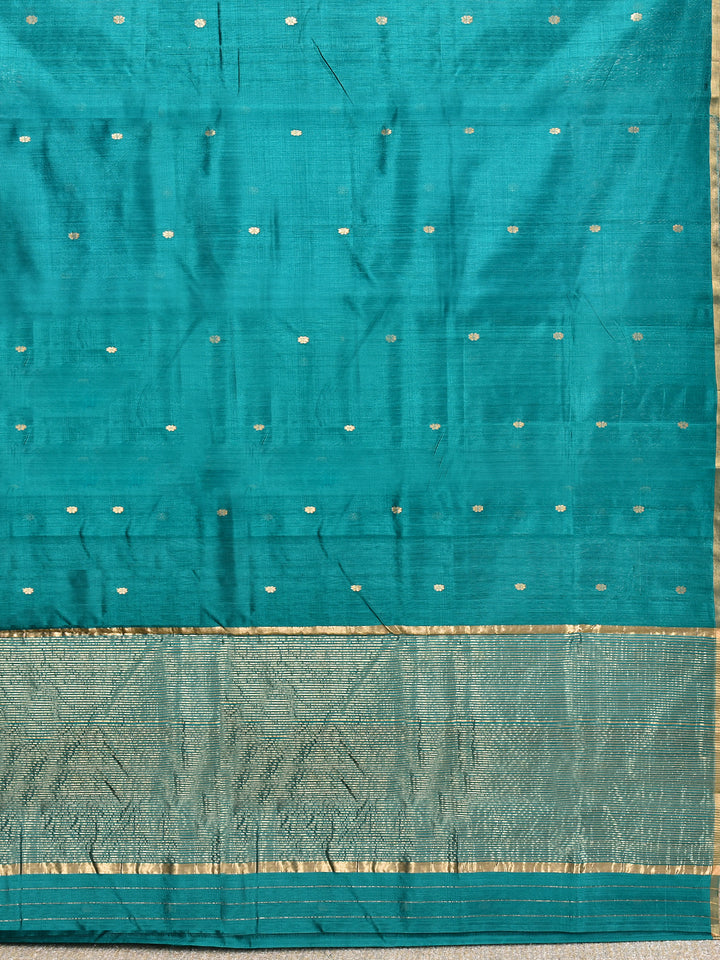 SHRISTI : HANDWOVEN CHANDERI SILK SAREE WITH ZARI BOOTIS ALL OVER