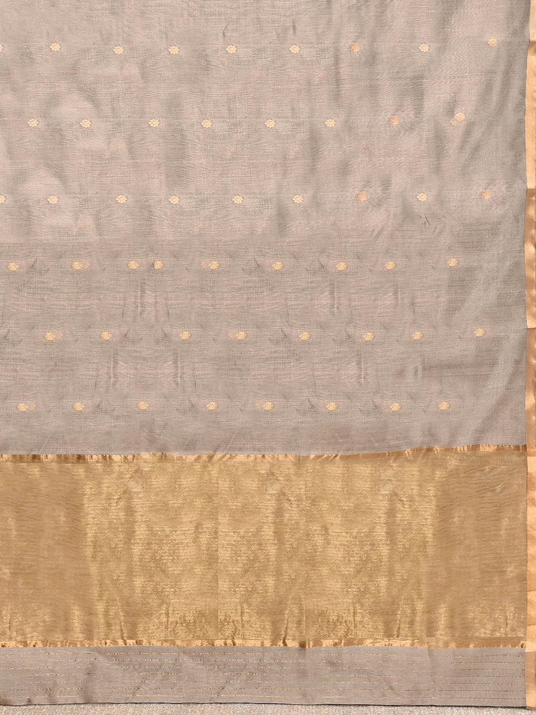 SHABNAMI : HANDWOVEN CHANDERI SILK SAREE WITH ZARI BOOTIS ALL OVER