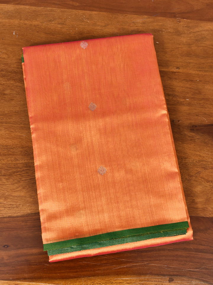 INDRIYA : HANDWOVEN CHANDERI SILK SAREE WITH ZARI BOOTIS ALL OVER