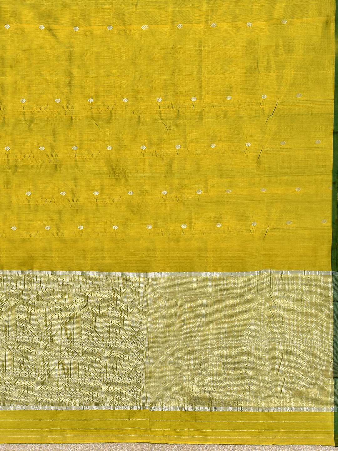 MRIDULA : HANDWOVEN CHANDERI SILK SAREE WITH ZARI BOOTIS ALL OVER