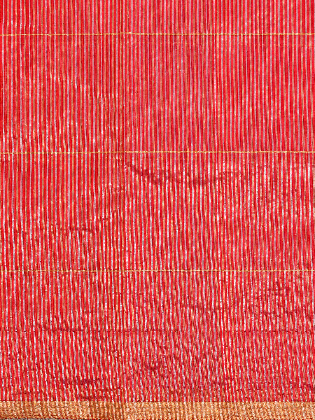 DEHAL : HANDWOVEN PATTU ZARI CHECKS CHANDERI SILK SAREE