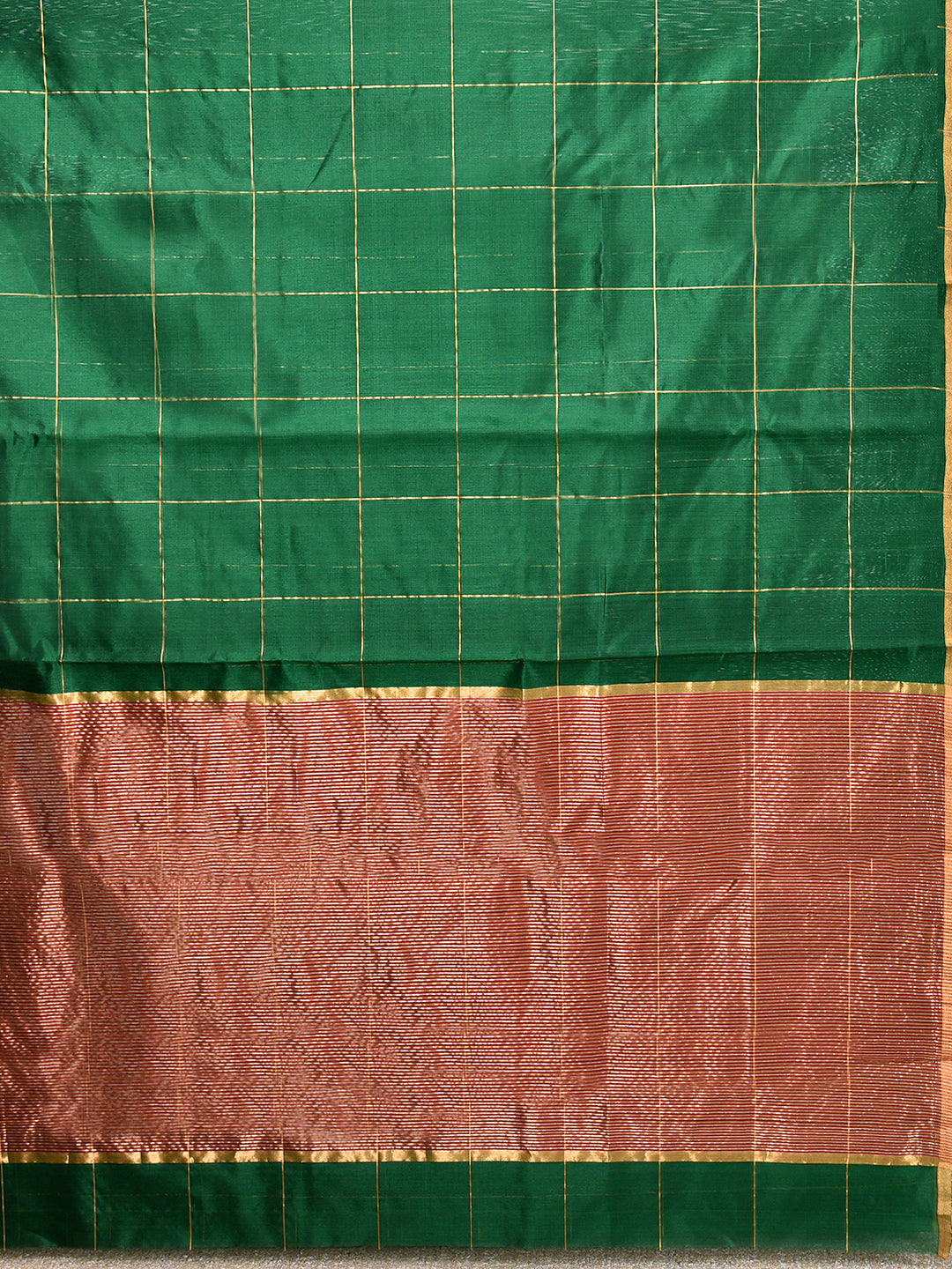 ABHISHYA : HANDWOVEN PATTU ZARI CHECKS CHANDERI SILK SAREE