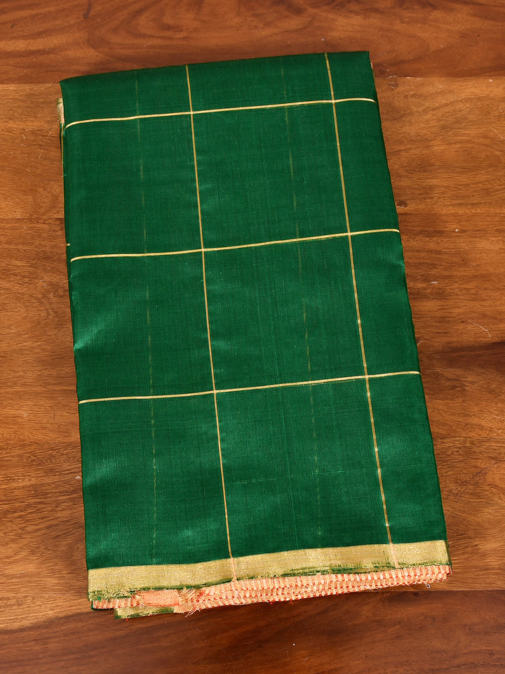ABHISHYA : HANDWOVEN PATTU ZARI CHECKS CHANDERI SILK SAREE