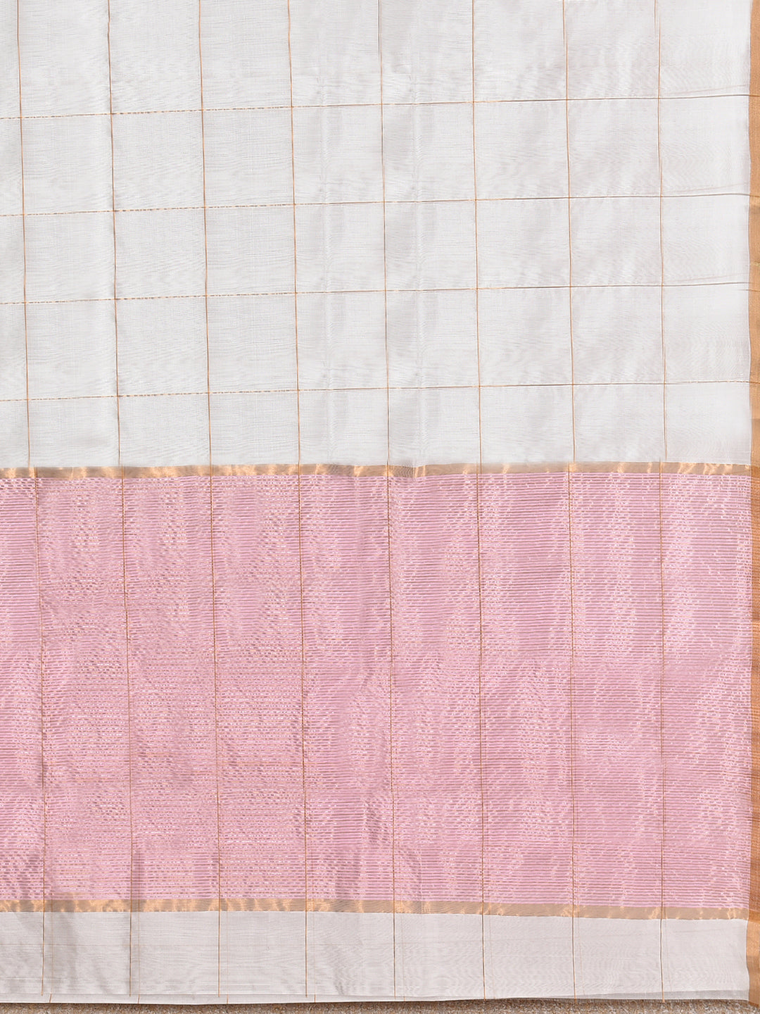 SHANTI : HANDWOVEN PATTU ZARI CHECKS CHANDERI SILK SAREE