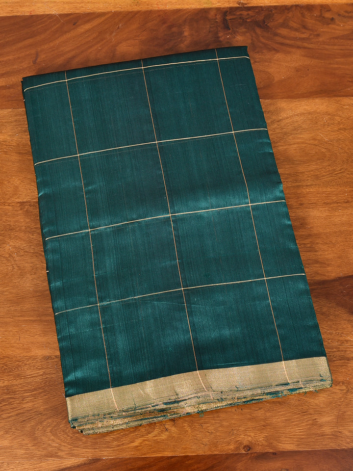 KHAMIRI : HANDWOVEN PATTU ZARI CHECKS CHANDERI SILK SAREE