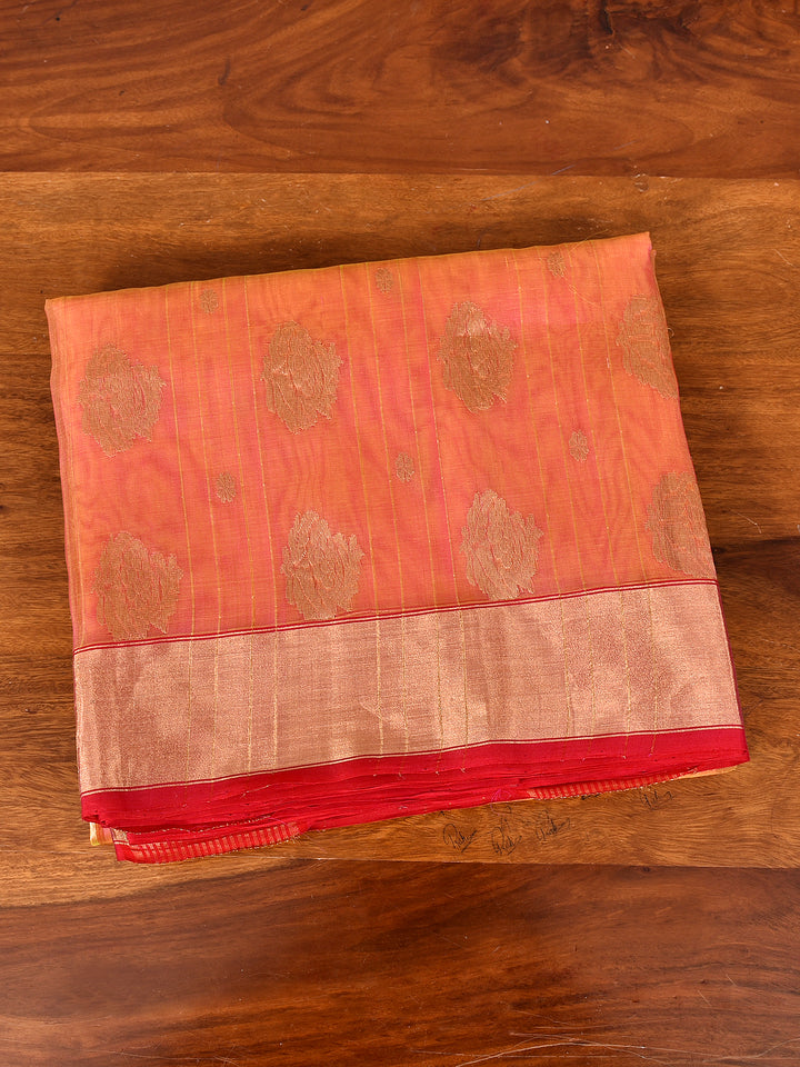 CHETRI : HANDWOVEN KATAN SILK CHANDERI SAREE