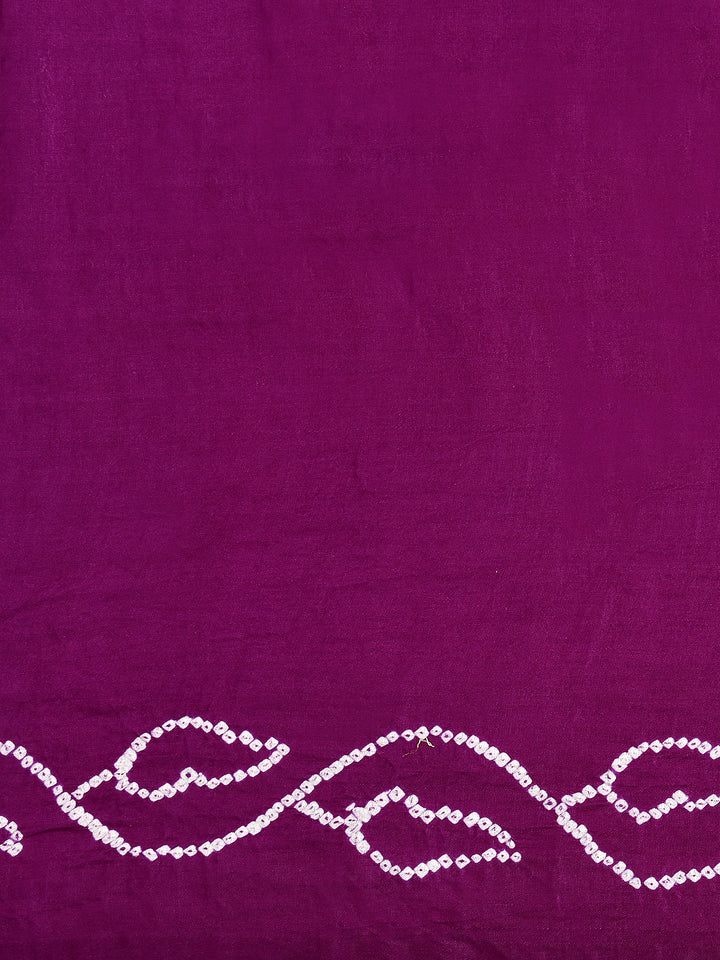 TRISYA : HAND BANDHANI PURE GAJJI SILK GHARCHOLA SAREE