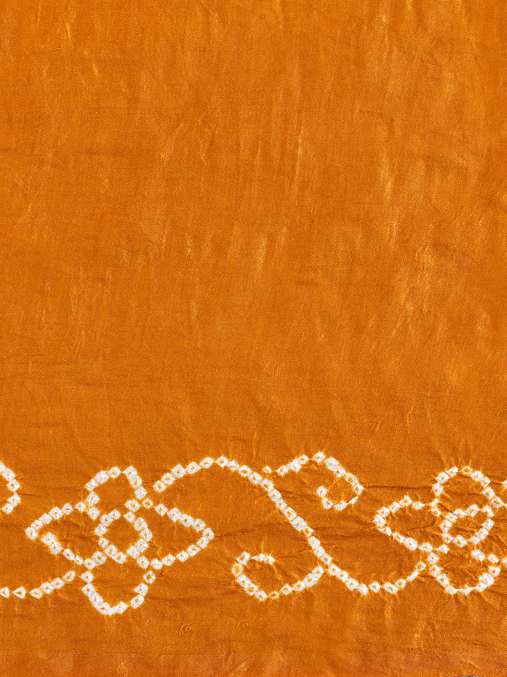 PRINCIKA : HAND BANDHANI PURE GAJJI SILK GHARCHOLA SAREE