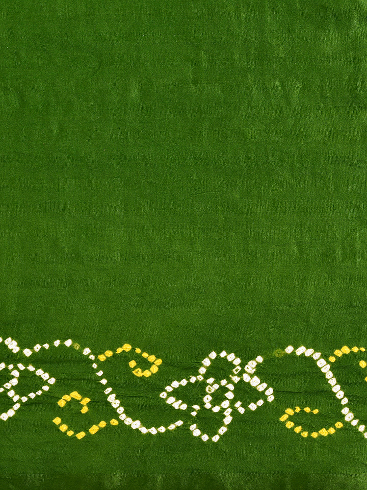 NOORANI  : HAND BANDHANI PURE GAJJI SILK GHARCHOLA SAREE