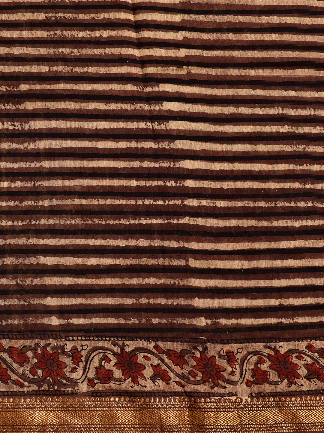 FIRANI : FADAT HANDBLOCK PRINT MAHESHWARI COTTION SILK SAREE