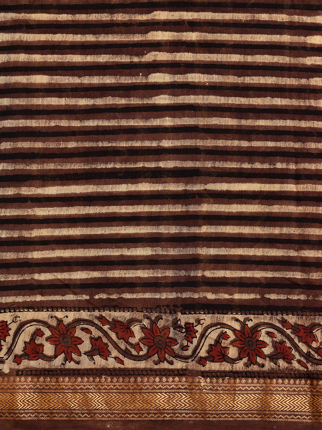 ITI : FADAT HANDBLOCK PRINT MAHESHWARI COTTION SILK SAREE