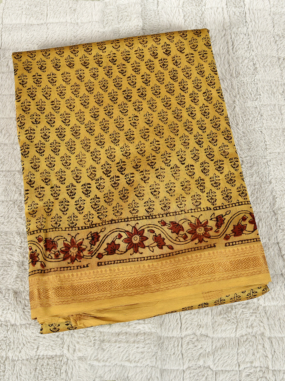 NUTAN : FADAT HANDBLOCK PRINT MAHESHWARI COTTION SILK SAREE