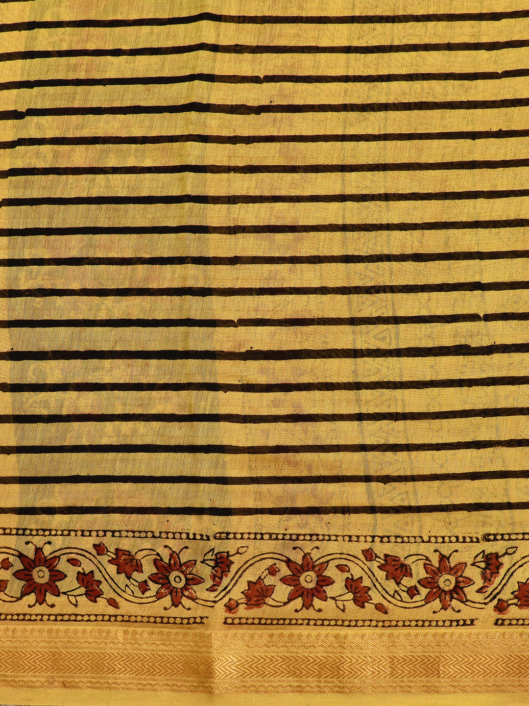 NUTAN : FADAT HANDBLOCK PRINT MAHESHWARI COTTION SILK SAREE