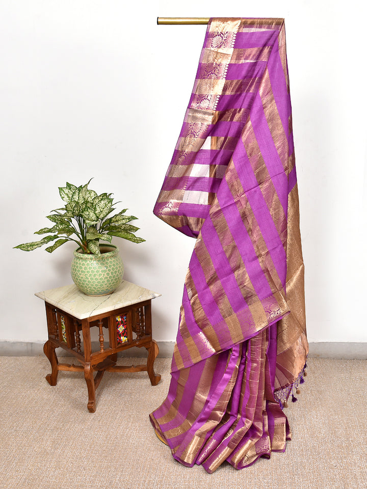 MISHI : BANARASI TISSUE CHINIYA KATAN SILK SAREE