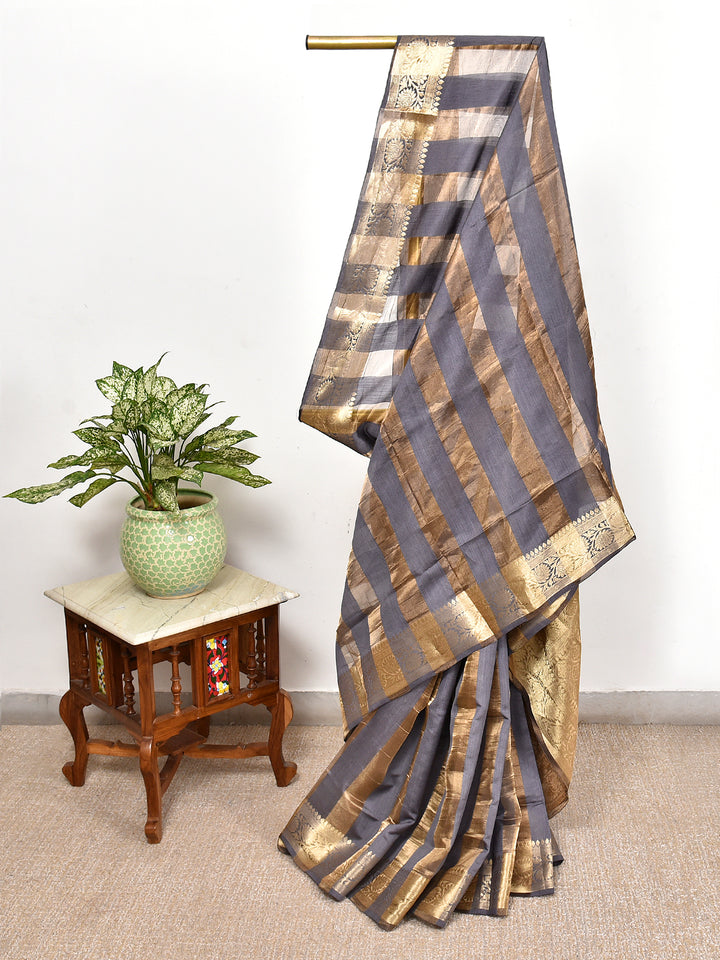 MAKTISHA  : BANARASI TISSUE CHINIYA KATAN SILK SAREE