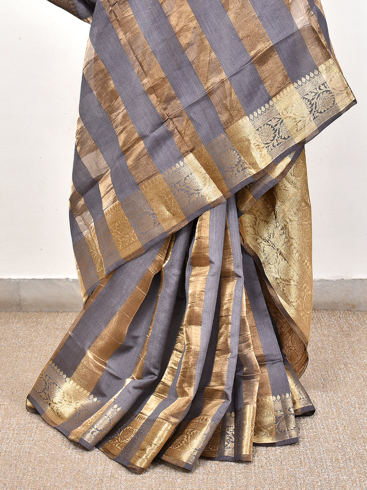 MAKTISHA  : BANARASI TISSUE CHINIYA KATAN SILK SAREE
