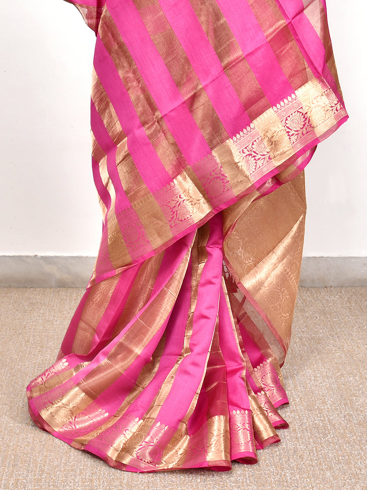DEBINA : BANARASI TISSUE CHINIYA KATAN SILK SAREE