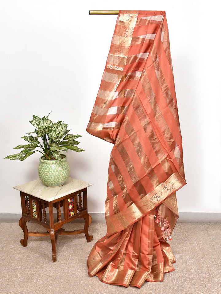 ZENAB : BANARASI TISSUE CHINIYA KATAN SILK SAREE