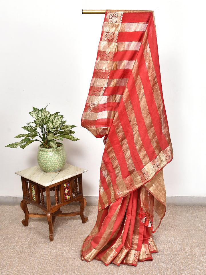 CHINKI : BANARASI TISSUE CHINIYA KATAN SILK SAREE