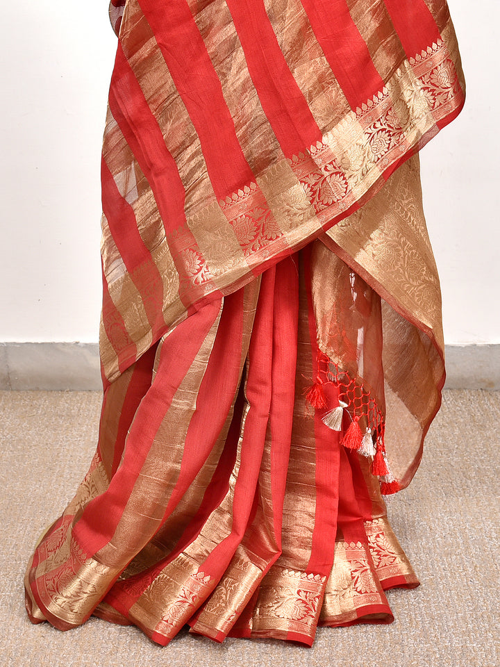 CHINKI : BANARASI TISSUE CHINIYA KATAN SILK SAREE