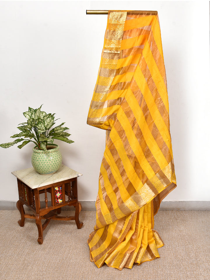 PUSHPA : BANARASI TISSUE CHINIYA KATAN SILK SAREE