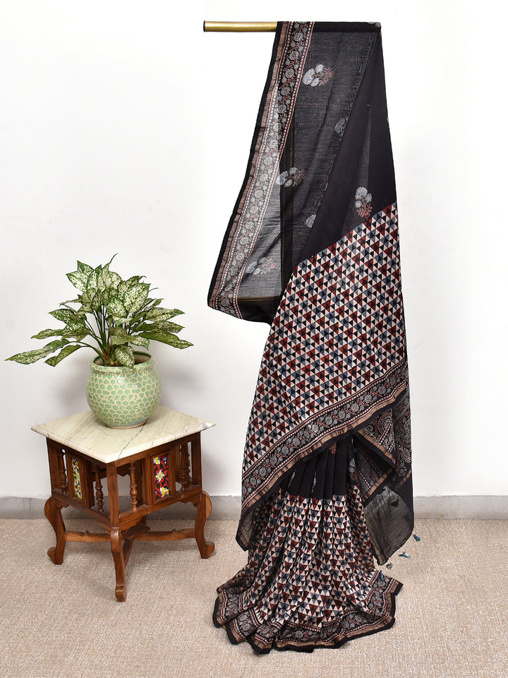 MISTHA : AJRAKH HANDBLOCK CHANDERI SAREE