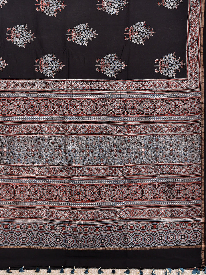 LUPTHA : AJRAKH HANDBLOCK CHANDERI SAREE