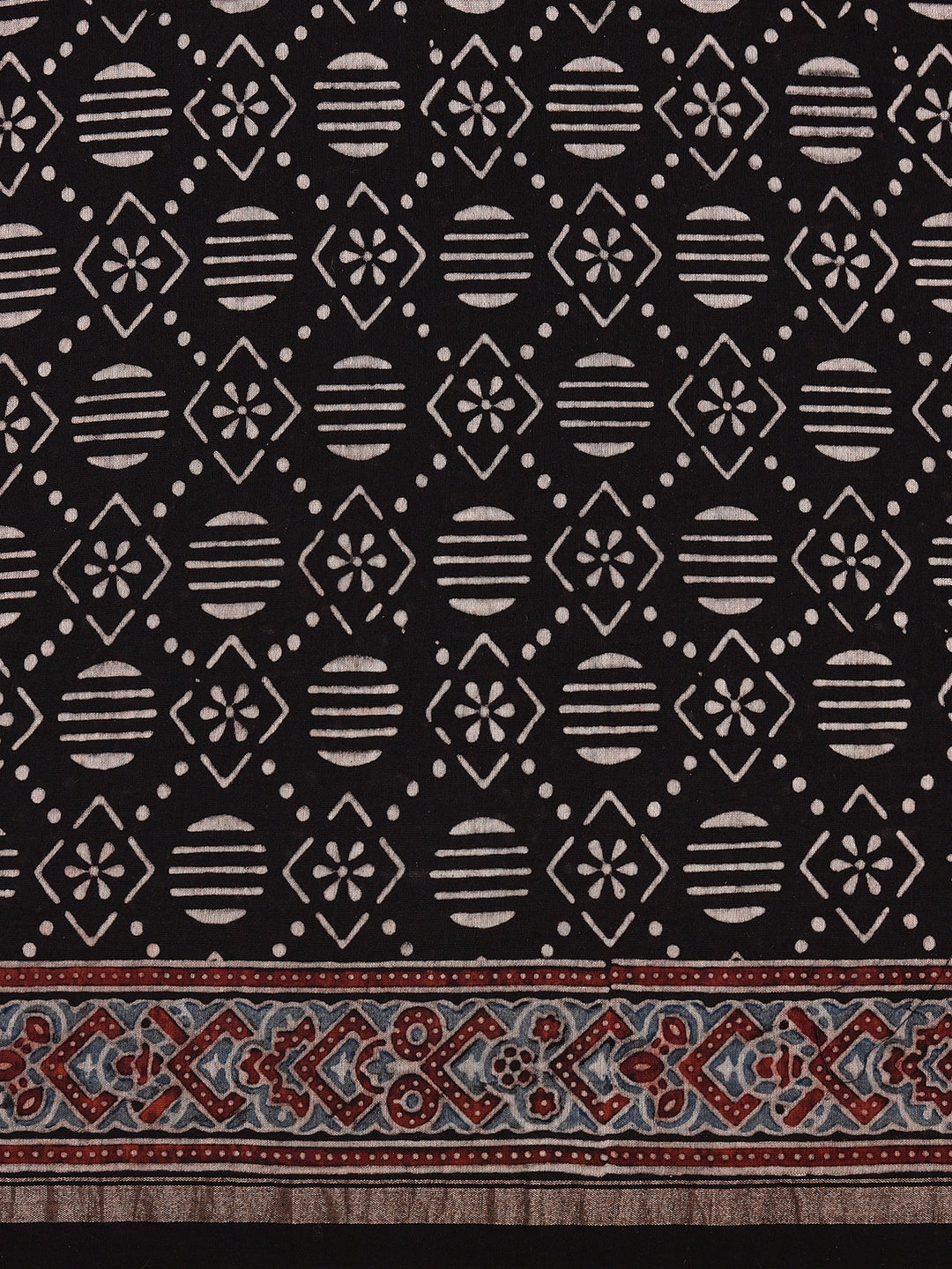 LUPTHA : AJRAKH HANDBLOCK CHANDERI SAREE