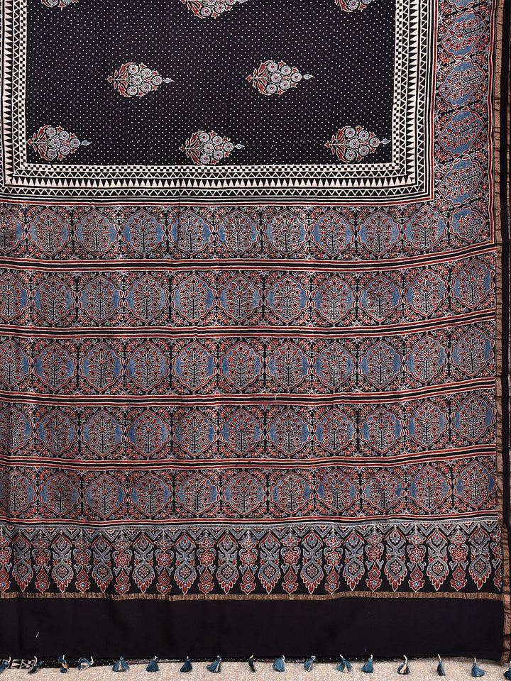 MOUMITA : AJRAKH HANDBLOCK CHANDERI SAREE