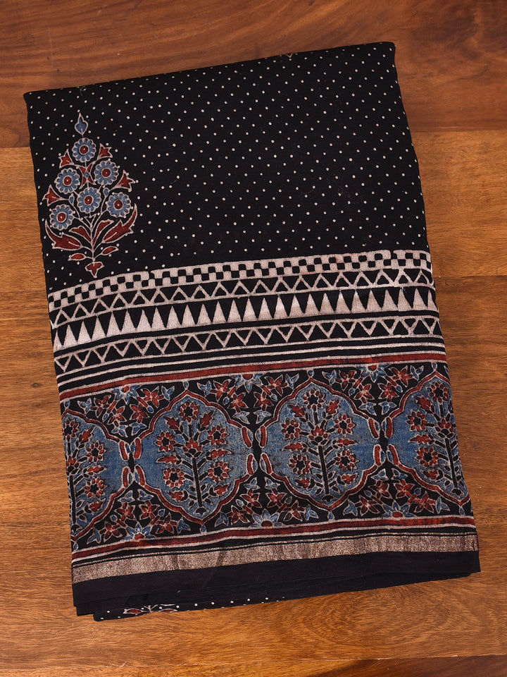 MOUMITA : AJRAKH HANDBLOCK CHANDERI SAREE