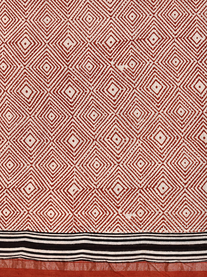 TUPRASA : AJRAKH HANDBLOCK CHANDERI SAREE