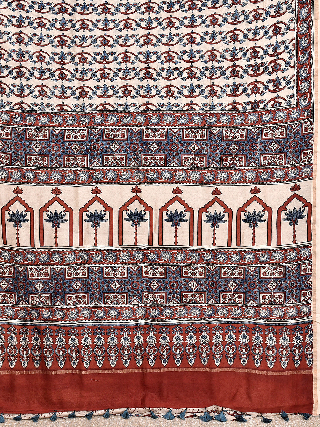 MUTIPA : AJRAKH HANDBLOCK CHANDERI SAREE