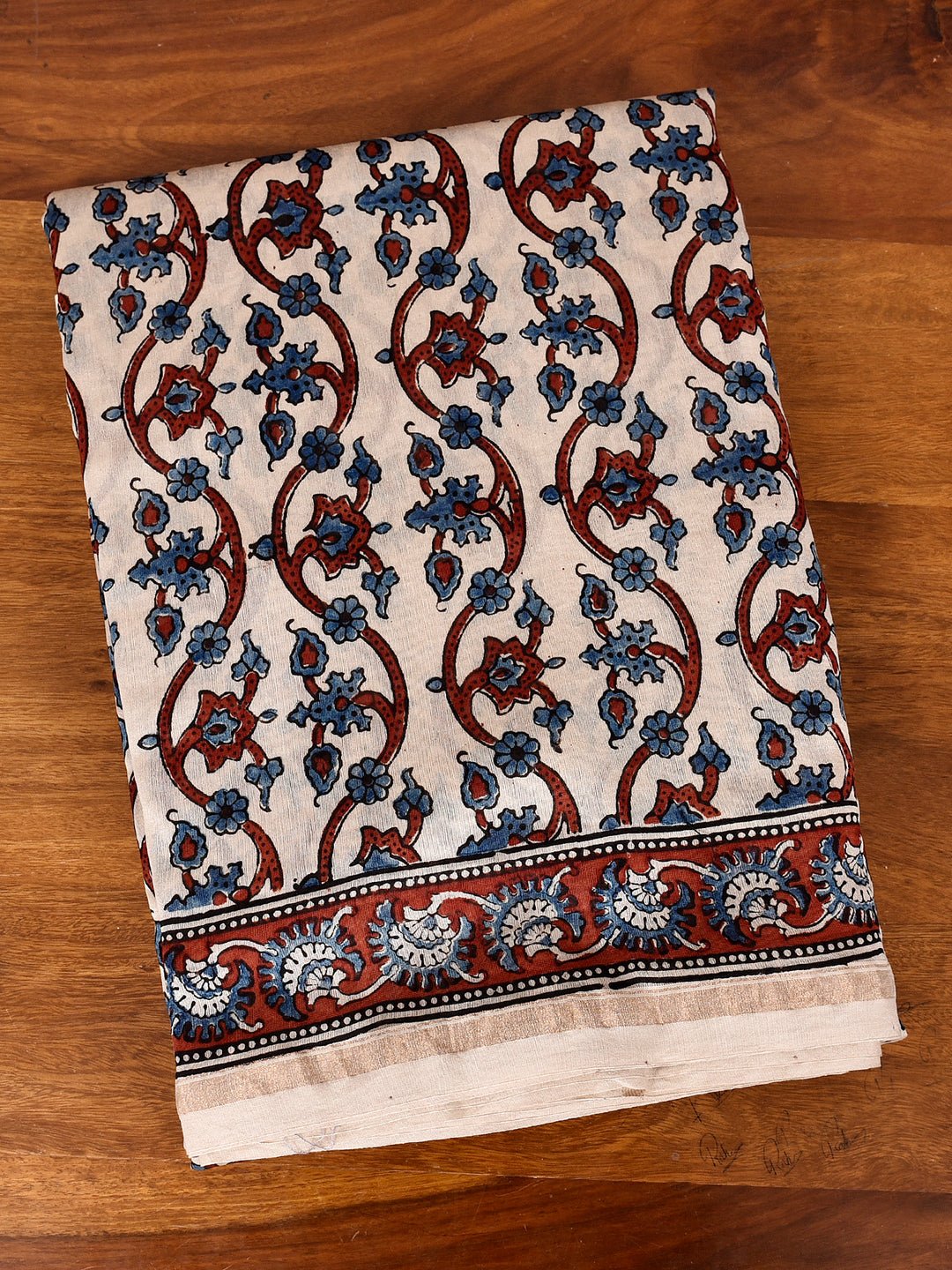 MUTIPA : AJRAKH HANDBLOCK CHANDERI SAREE