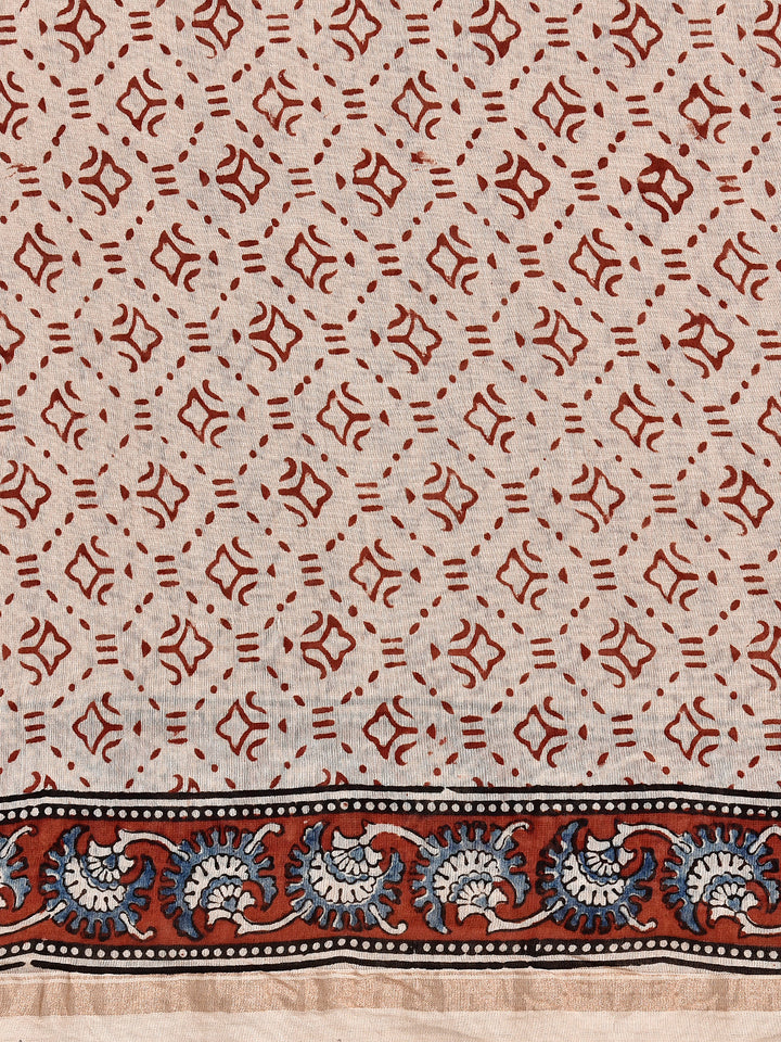 MUTIPA : AJRAKH HANDBLOCK CHANDERI SAREE