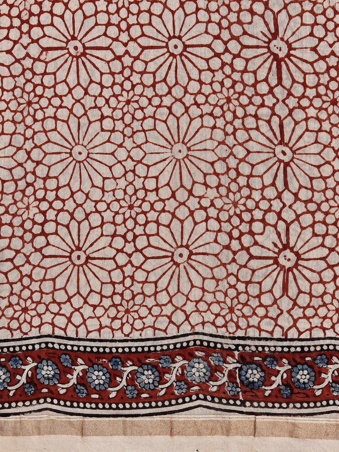 CHARVII : AJRAKH HANDBLOCK CHANDERI SAREE