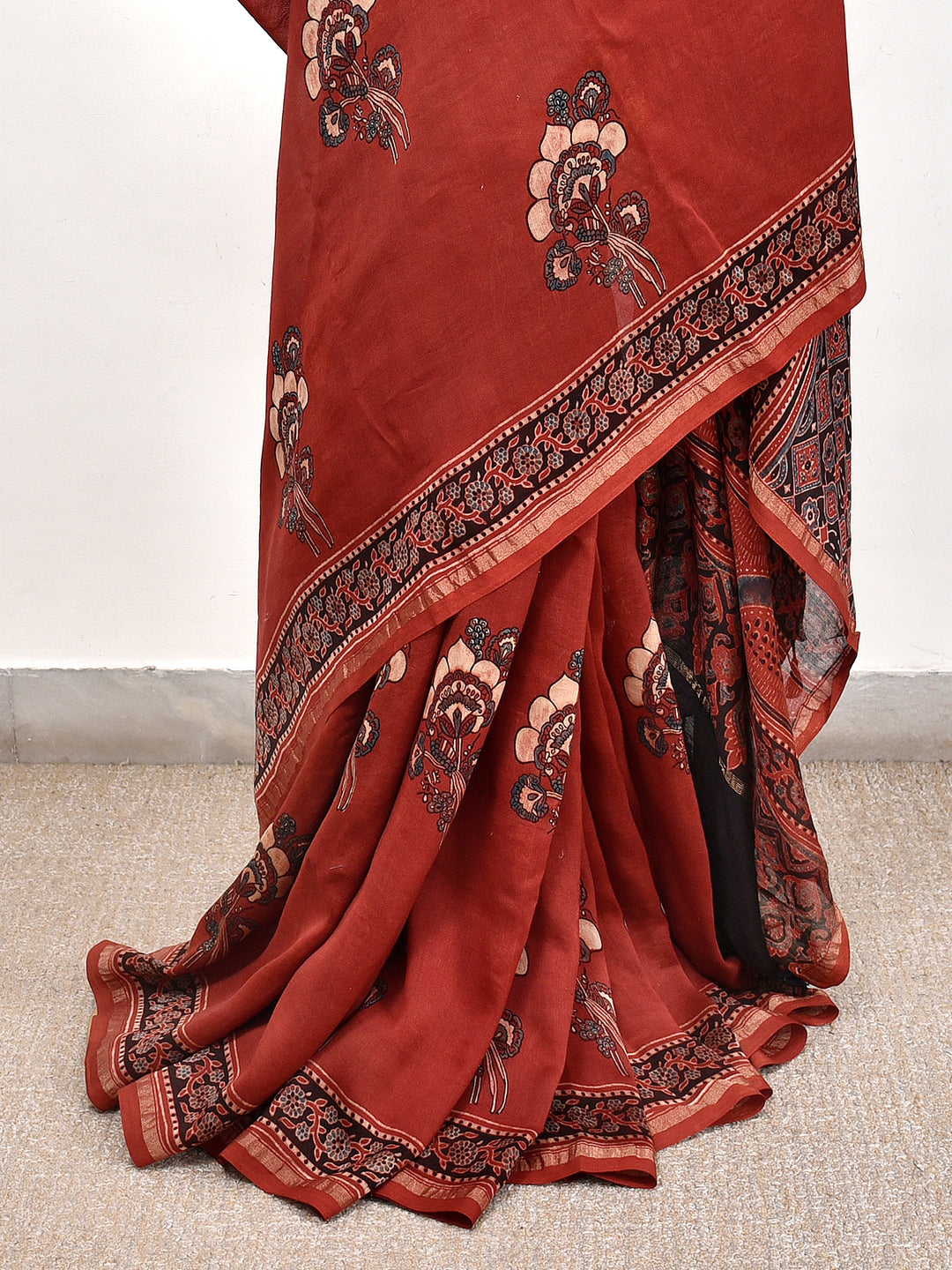 PIYAL : AJRAKH HANDBLOCK CHANDERI SAREE