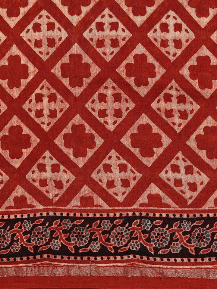 PIYAL : AJRAKH HANDBLOCK CHANDERI SAREE
