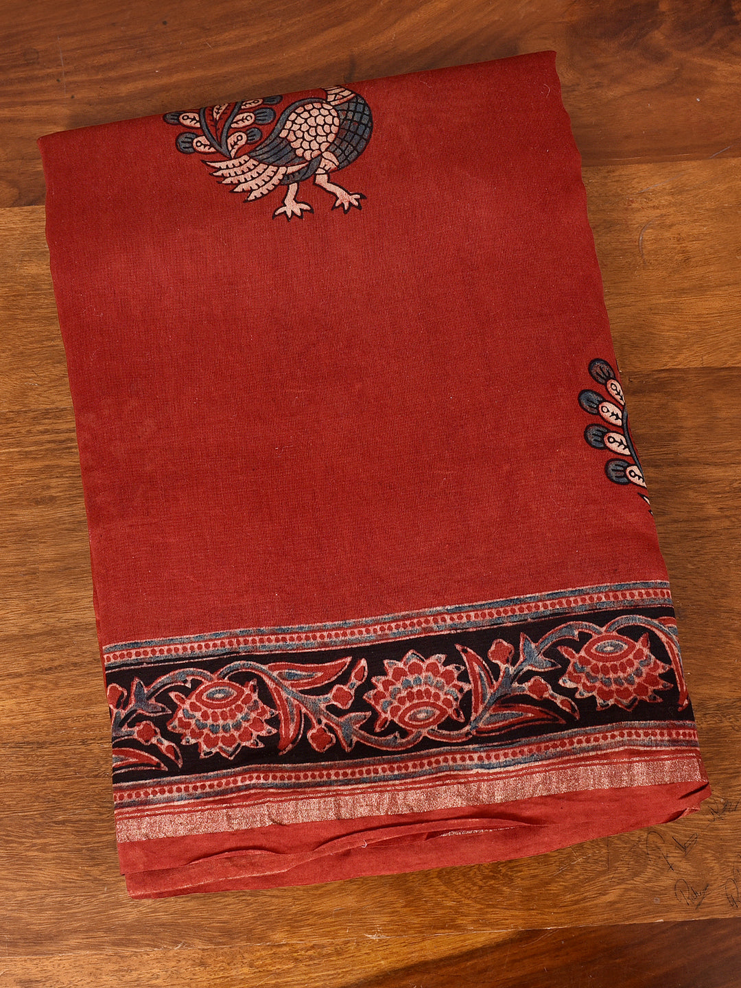 AABHAR : AJRAKH HANDBLOCK CHANDERI SAREE