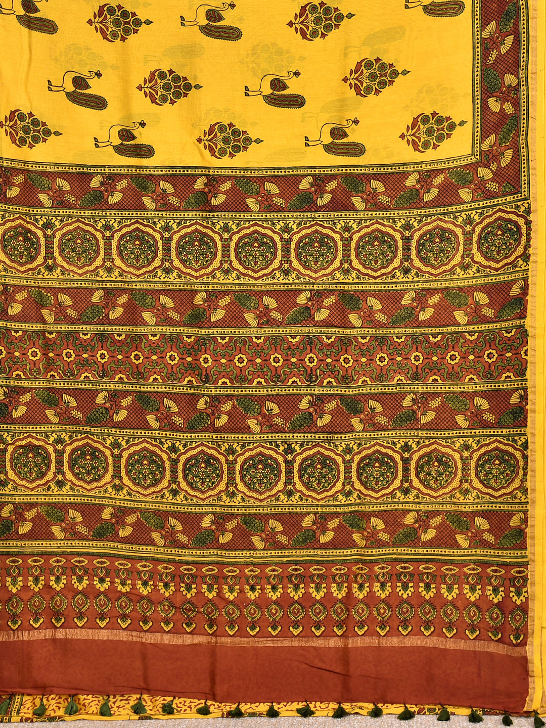 VINILA  : AJRAKH HANDBLOCK CHANDERI SAREE