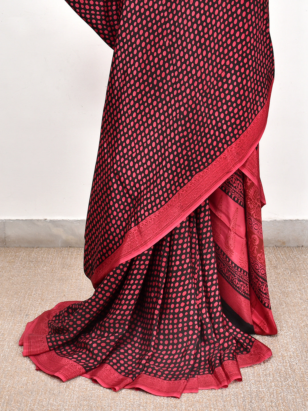 ASTIMA : BAGH HANDBLOCK CREPE SILK SAREE