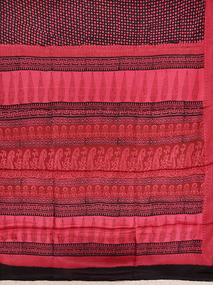 ASTIMA : BAGH HANDBLOCK CREPE SILK SAREE