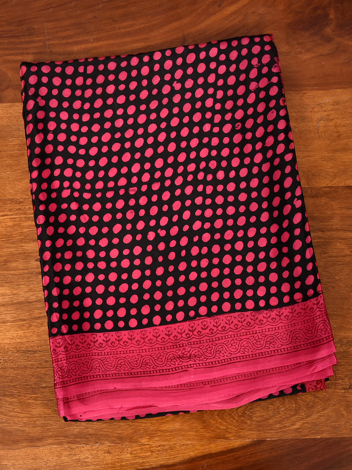 ASTIMA : BAGH HANDBLOCK CREPE SILK SAREE