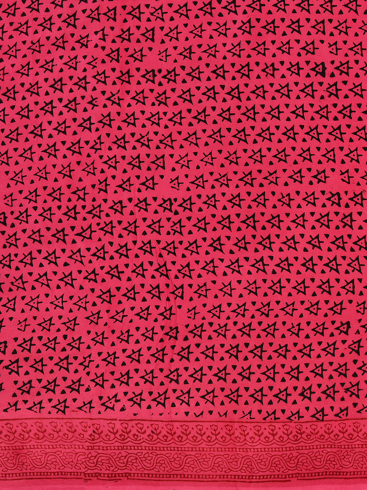 ASTIMA : BAGH HANDBLOCK CREPE SILK SAREE