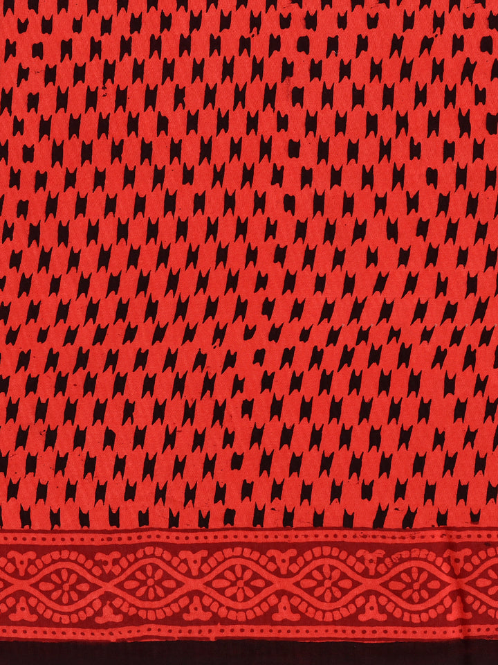 MRUNALIKA : BAGH HANDBLOCK CREPE SILK SAREE